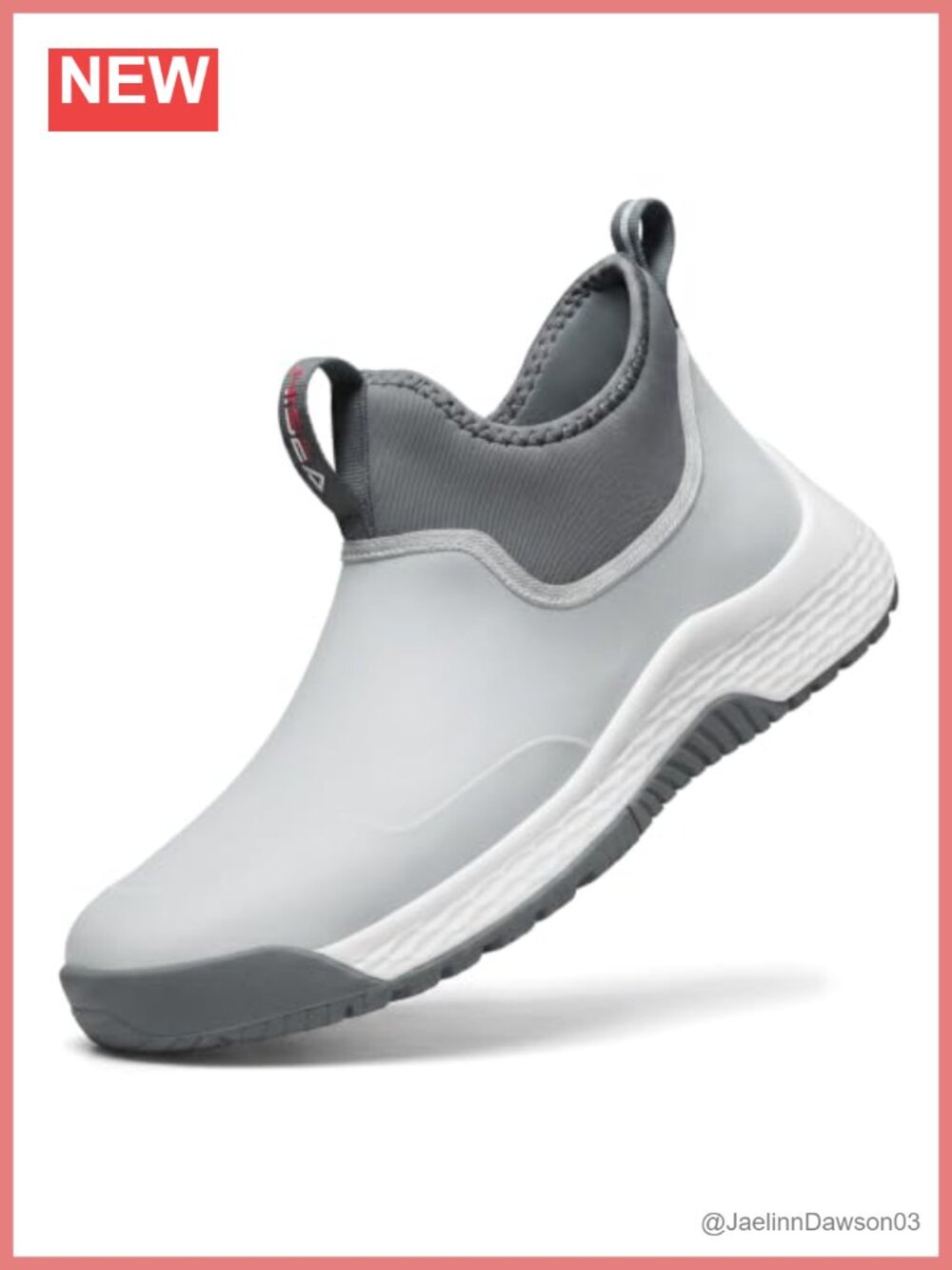 HISEA Waterproof Ankle Rain Boots Neoprene Garden Shoes Lightweight